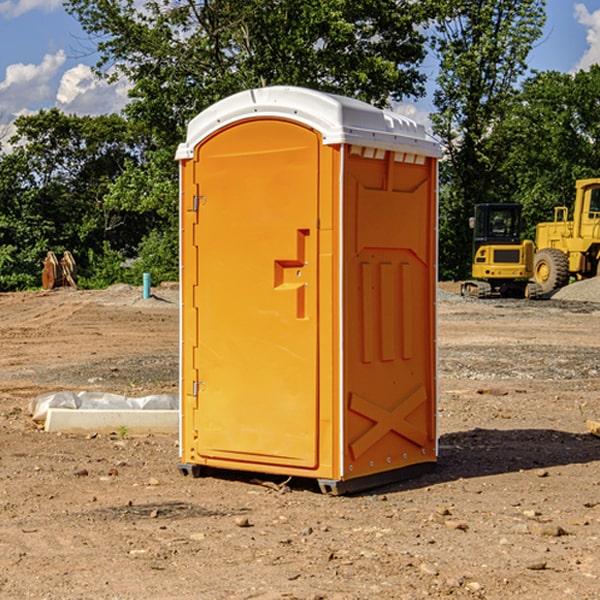 how often are the porta potties cleaned and serviced during a rental period in Olivet KS